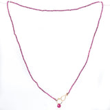 Ruby beaded necklace