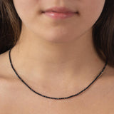 Black Sapphire beaded necklace