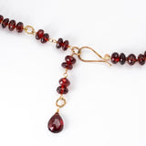 Garnet Rondelle Bead Necklace
