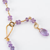 Pink Amethyst Rondelle Bead Necklace