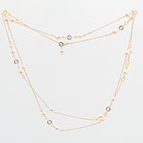 Ring around Baroque Pearl - long necklace