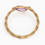 Teardrop Pink Sapphire and Diamonds Ring A