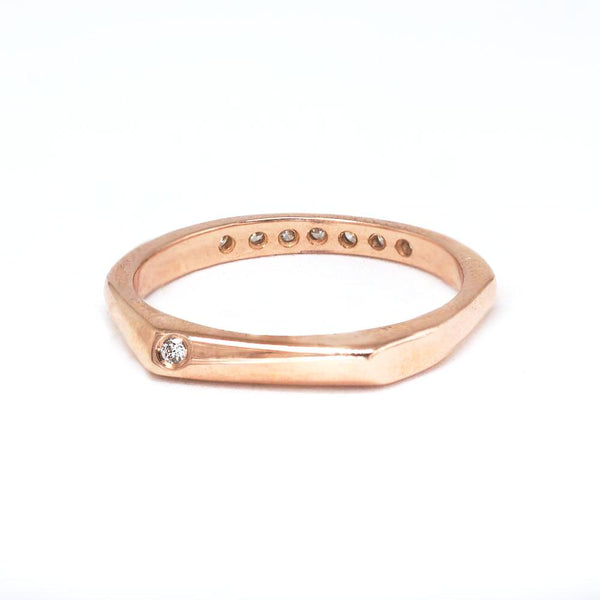 Double-faced Rose Gold diamond ring