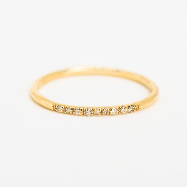 Straight Path Yellow Gold Ring