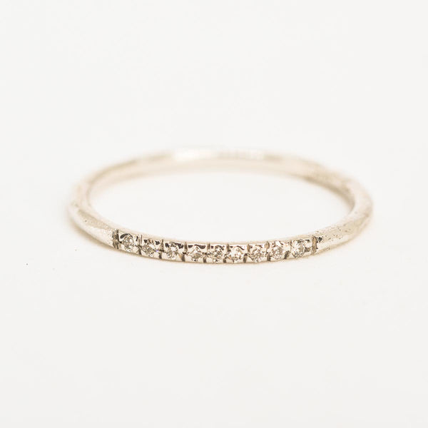 Straight Path White Gold Ring