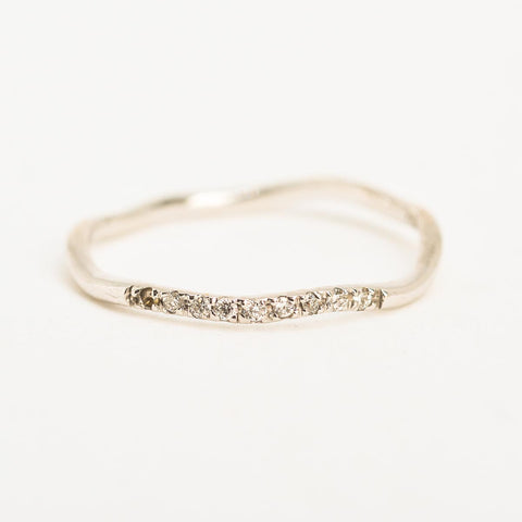 Wandering Path White Gold Ring