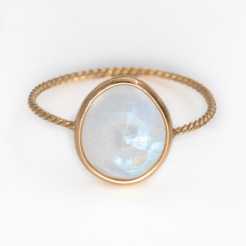 Rainbow Moonstone Ring - A