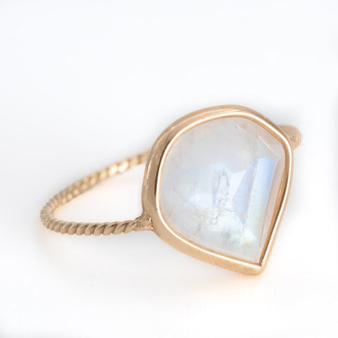 Rainbow Moonstone Ring - B