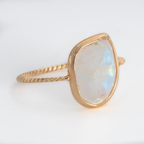 Rainbow Moonstone Ring - C